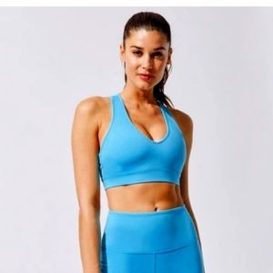 NWT carbon 38 blue sports bra
